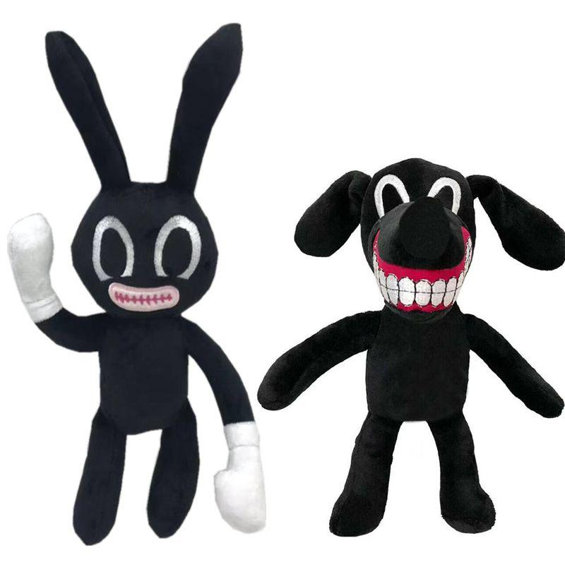 Adorable And Spooky Siren Head Horror Black Bunny Plush Stuffed Doll For Kids