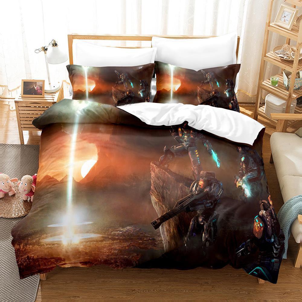 

3D Print BENDY 2/3pcs Bedding Set Single Twin Full Queen King Size Kawaii BatlM Bed Set Adult Kid Bedroom Duvet Cover Sets EU single(135x200cm)