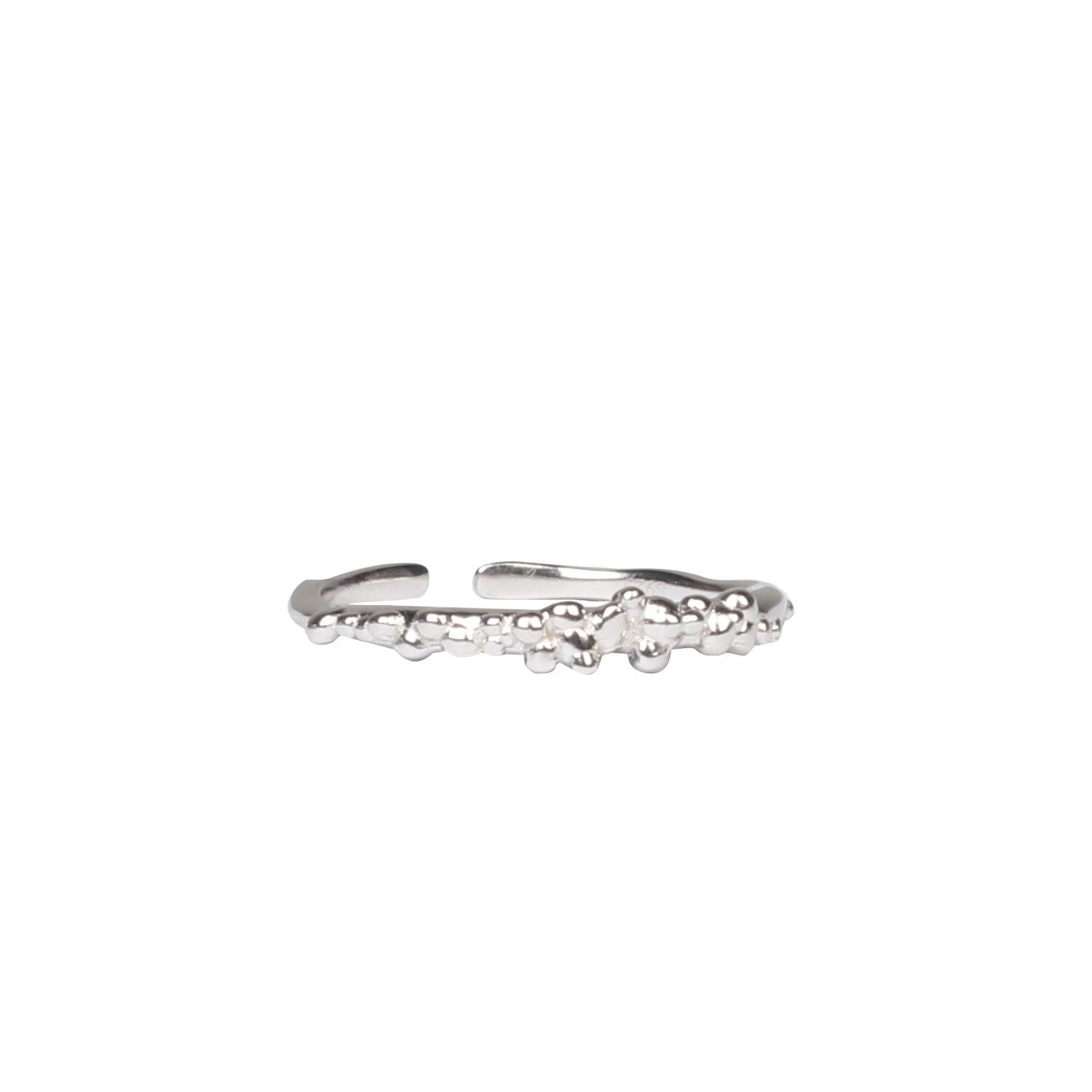 Niche Design Sense Diamond-Set Zir*****Pening Simple Star French Moonstone Ring Women Adjustable opening
