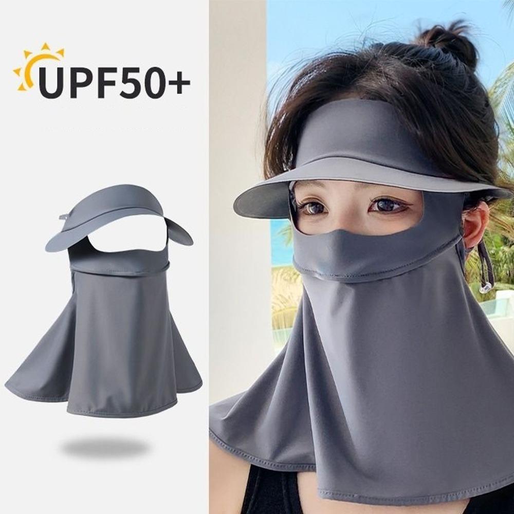 Ice Silk Anti-UV Neck Scarf Full Face Sunshade Face Mask Fashion Sun Protection Mask  Cycling