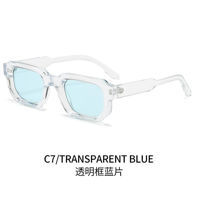 Square sunglasses European and American retro square thickened small frame flat glasses fashion street sunglasses women