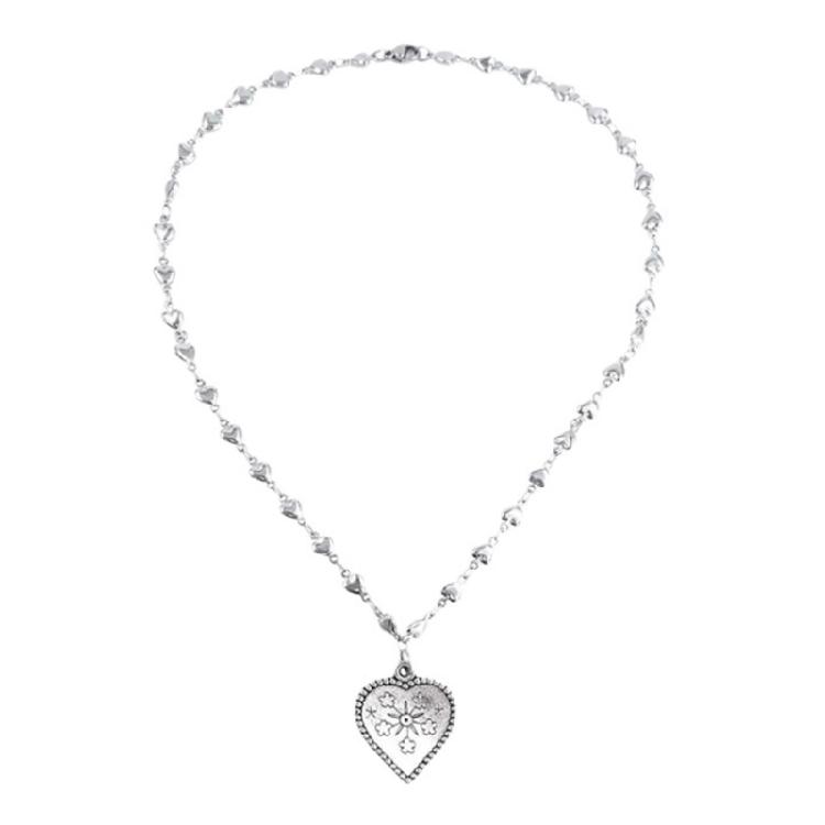

Heart Flower Necklace for Women Aesthetic Pendant Necklaces Adjustable Lengbth Neckchain Wedding Jewelry Gift 1