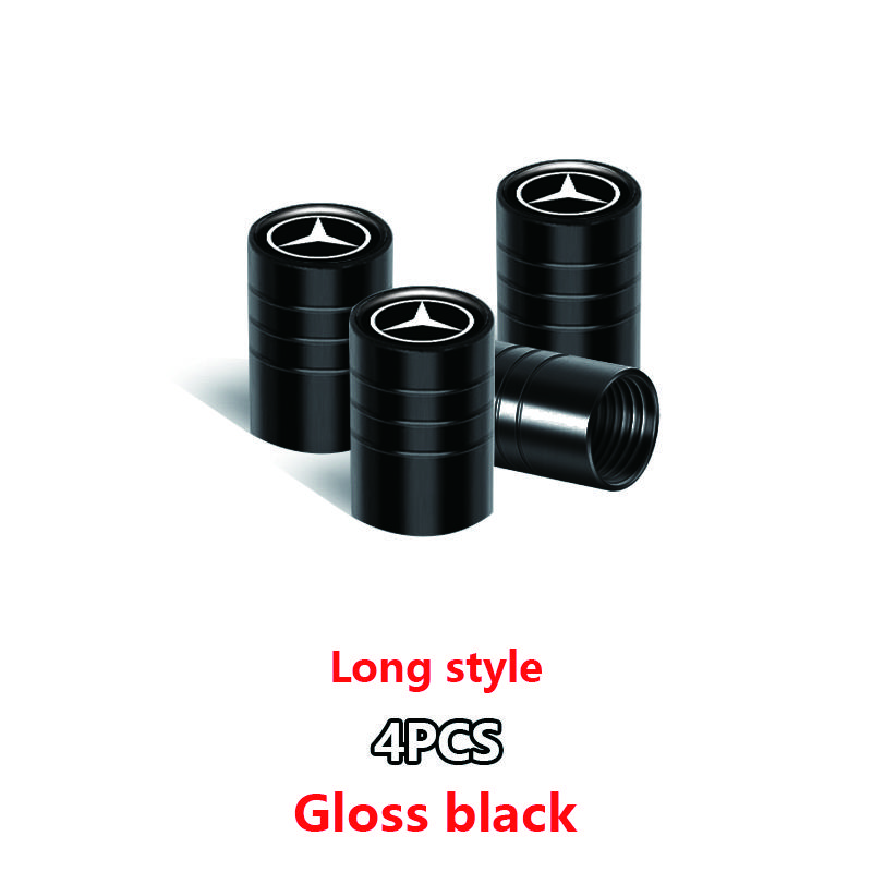 CRH1 4Pcs Styling Wheel Tire Valve Air Stem Cap Duust Covers For Mercedes Benz W210 W176 AMG CLS CLE CLA GLA GLB GLS Class A GLE W222