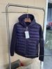 2025 M Brand Knitted Patchwork Hooded Down Jacket – White Duck Down, Unisex Casual Cardigan Style