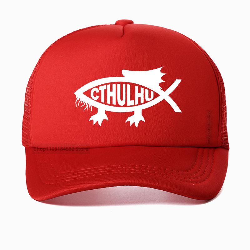 Cthulhu Golf Fish Baseball Cap Cool Design Fashion High Quality Summer Mesh Breathable Trucker Hat Casquette Adjustable