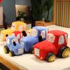 Simulation Tractor&Excavator Plush Toys Kawaii Car Dolls Stuffed Soft Vehicle Pillow Creative Christmas Birthday Gift for Kids