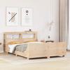 VidaXL Bed Frame with Headboard 120x190 Cm Solid Pine Wood, Bedroom Furniture, Bed Base, Wooden Bed, Bed, 3306477