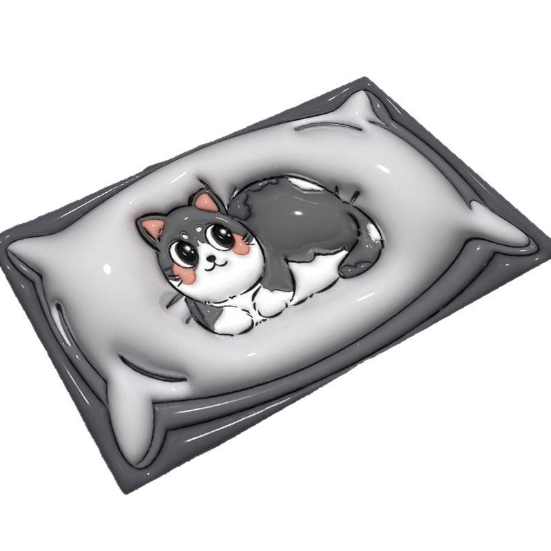 Expandable Cartoon Diatomaceous Floor Mat: Quick-Drying, Water-Absorbent, Anti-Slip, Easy to Clean for Bathroom and Entrance.