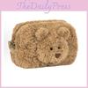 Jellyca Plush Bear Pencil Bag Featuring Bear And Penguin Soft Fabric For School Supplies