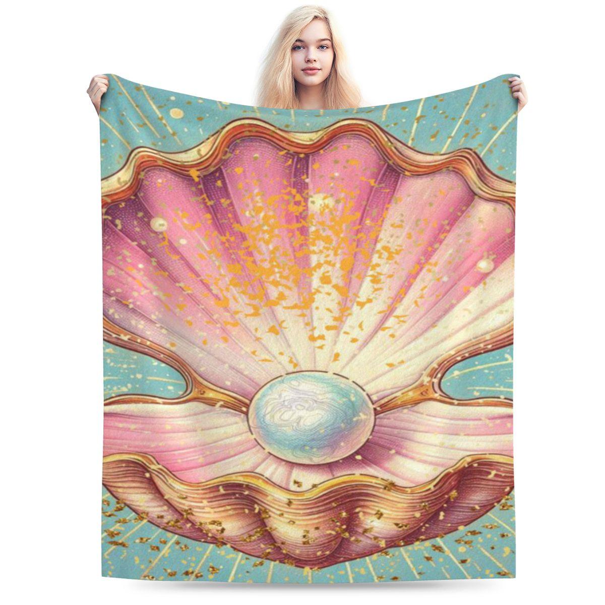 

Ethereal Pastel Pearl Shell Dreamy Ocean Art Custom Comfortable Party An UltraSoft Micro Fleece Blanket 75x100cm 30x40in