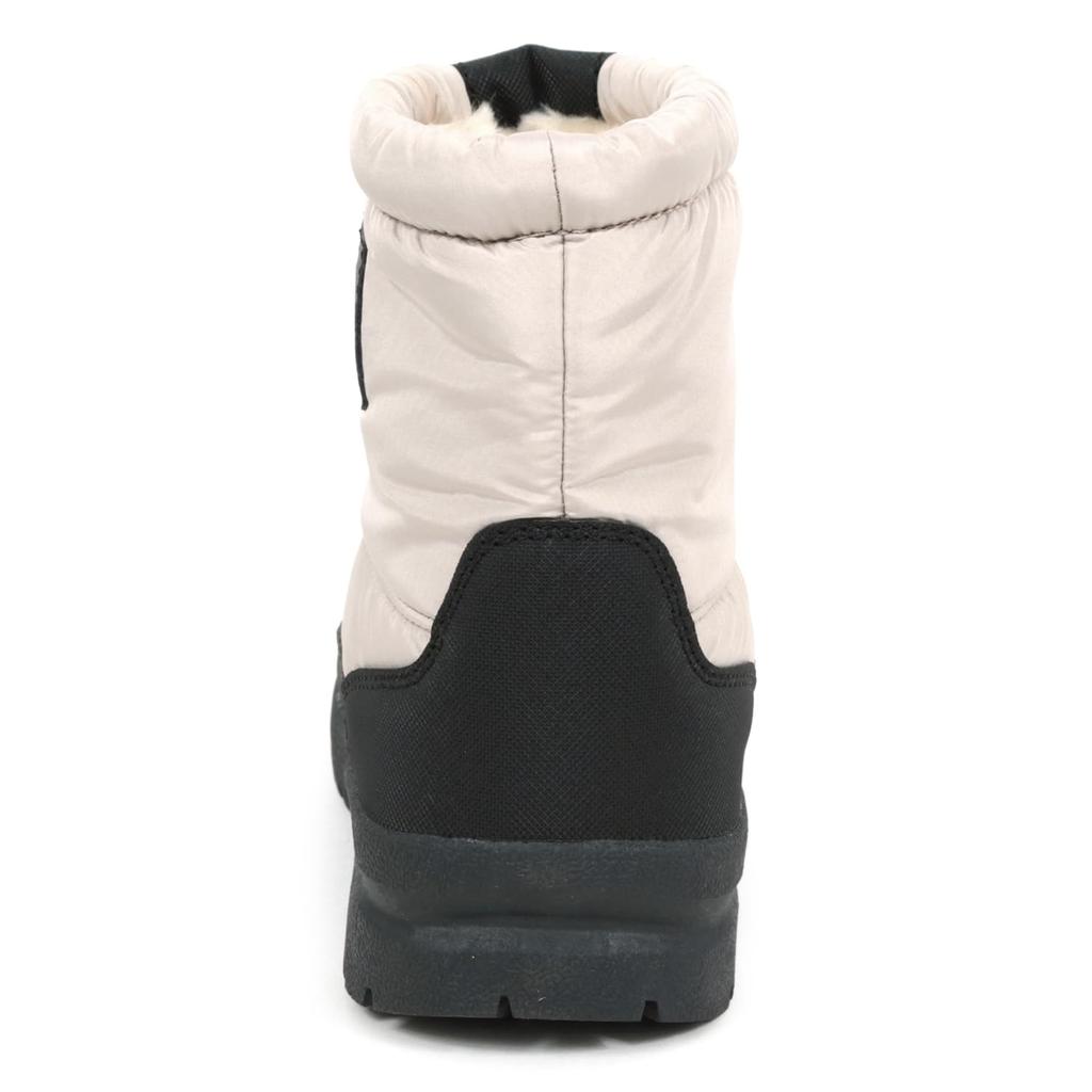 Mozu Damen Daunenstiefel, Innenfutter aus Boa, Manschette mit Paracord, 4 Stunden wasserdicht, Wasserabweisend, Rutschfeste Sohle, Greige, Größe 24,5 cm