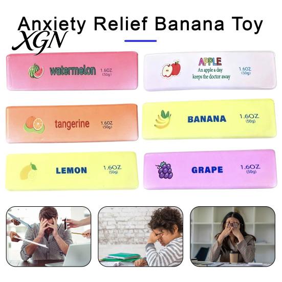 Safe Stress Relief Toy Butter Bar Slow Rise Toy, Soft Squeeze Reliever, Anti-stress Hand TPR Rebound Fruit Shaped Fidget for Adults Sensory