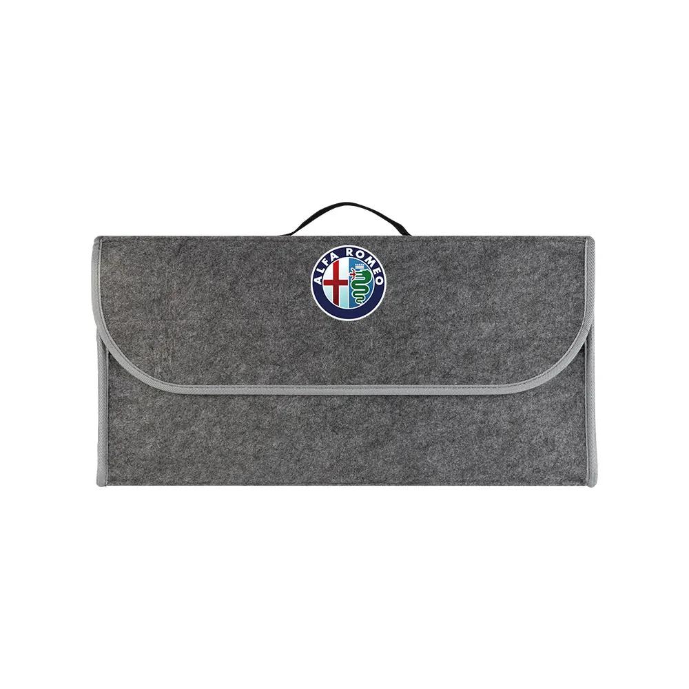Hub Caps Car Trunk Storage Bag Felt Cloth Organizer Box Auto Accessories For Alfa Romeo 159 147 Giulietta Stelvio 4C MITO 156 GiI