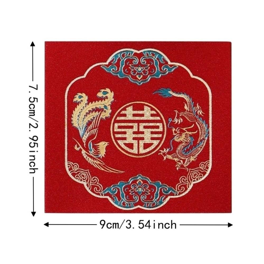 10pcs Gold Stamping Money Paper Sealing Strip Traditional New Year Red Packet Birthday