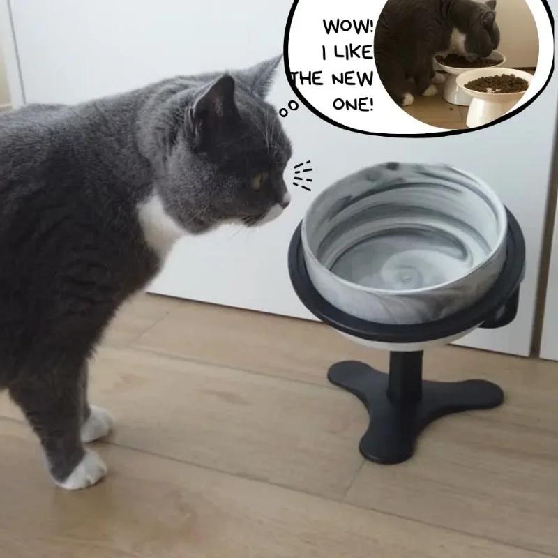 Supporto Rialzato Regolabile Inclinato per Ciotole Cibo Gatto Acciaio Inossidabile 304 Design Estremamente Alta Qualità, Lunga Durata Resistente alla Ruggine