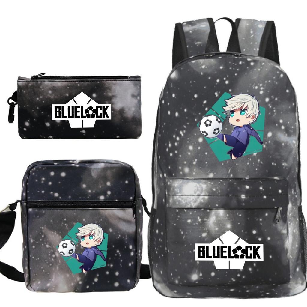Japanese Cartoon Peripheral Printing Children'S Schoolbag, Primary And Secondary School Student Stationery Set, Shoulder Backpack Three-Piece Set