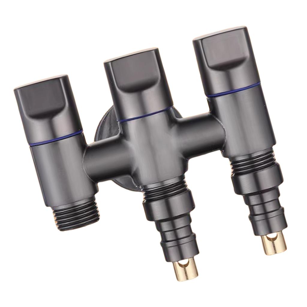 3 Way Water Diverter Valves Steel Quick Connect Splitter Versatile 3 Way Water Distributor for Kitchen Bathroom Garden