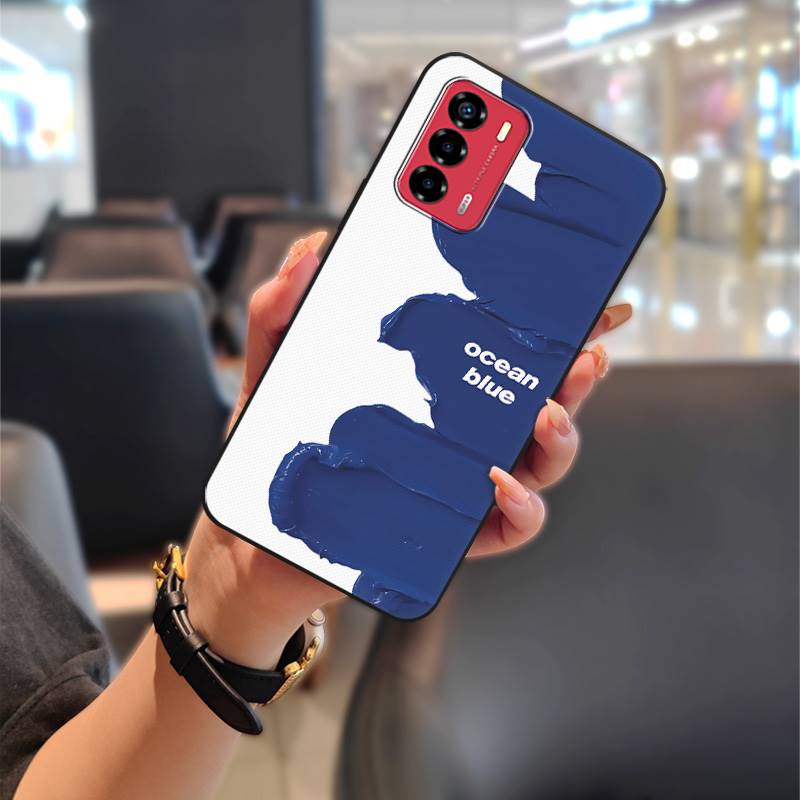 Handytasche Komplettschutz Handyhülle Für ZTE Blade V40 Vita/A72 TPU Schmutzabweisend Wasserdicht Modisches Design Rückseite Niedlich