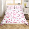 Bowknot Decoration Duvet Cover Set Twin Double Size for Girls Dreamy Princess Style Kids Bedding Set Kawaii Bow Comforter Covers