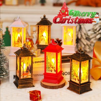 Weihnachtsmann Schneemann Rentier LED Laterne Nachtlicht für Schreibtisch Dekoration Feiertagsgeschenk Idee Festlicher Leuchtender Schmuck