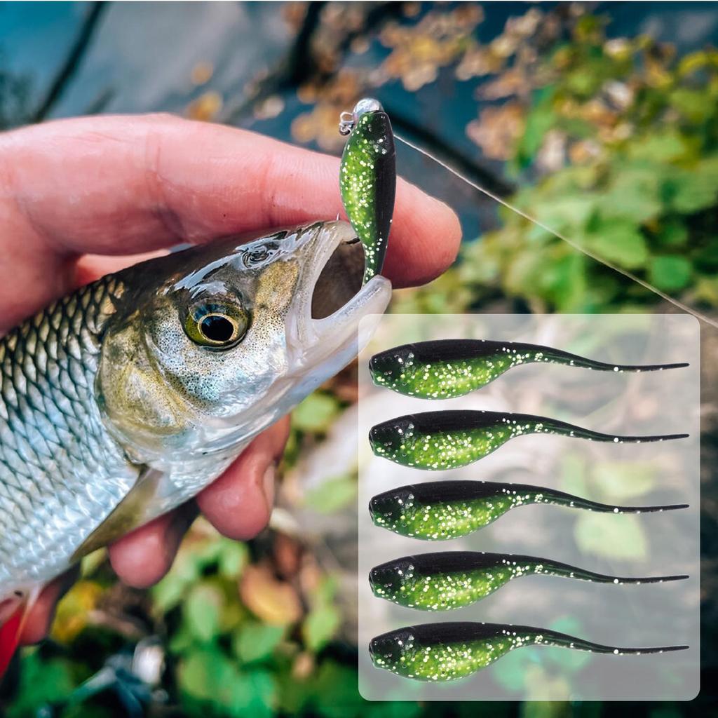Fishing Lure Soft Compact Bass Baits Realistic Fish Luring Tools Bright Color Freshwater Angling Baits for Pond River Lake