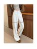 Women's Plus Size Wool Acetate Wide-Leg Pants - Autumn/Winter Thickened Straight-Leg Suit Pants