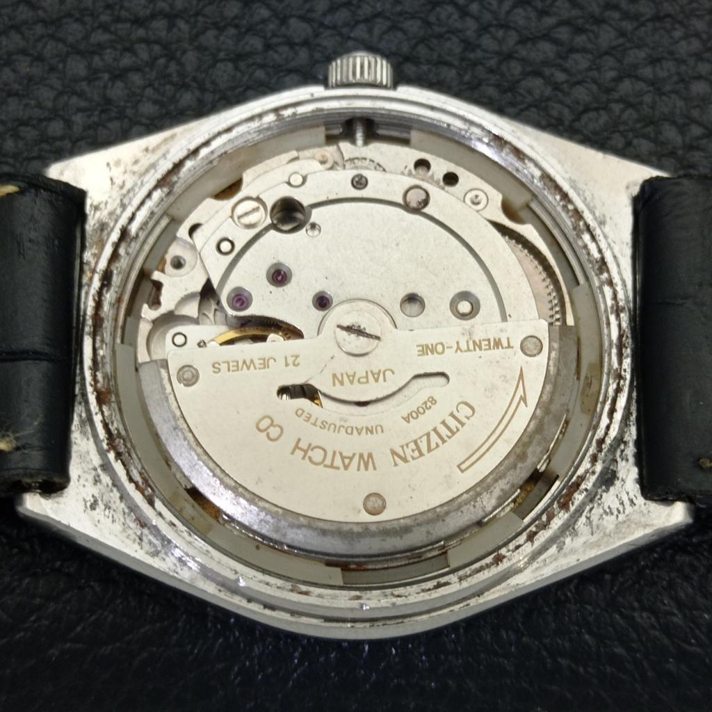 USED VINTAGE CITIZEN AUTOMATIC JAPAN MENS DAY/DATE ORIGINAL DIAL WATCH A434848-2 R123-a434848