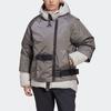 Adidas Outdoor Sports Double-Layer Hooded Down Jacket Women Jacket Metallic-Gray FT2459