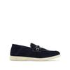 Ferragamo Deconstructed Gancini Detailed Suede Loafers Blue