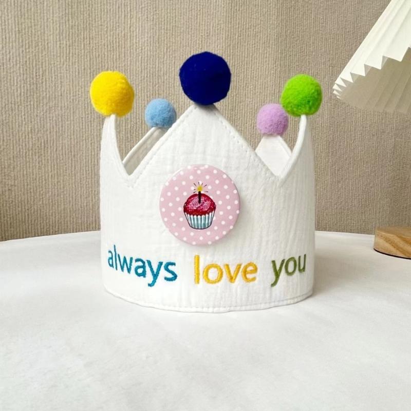 Schönes Design Wiederverwendbarer Geburtstagshut Krone für Kinder Happy Birthday Hut Baby Geburtstag Foto Requisiten Geburtstagsparty Deko-