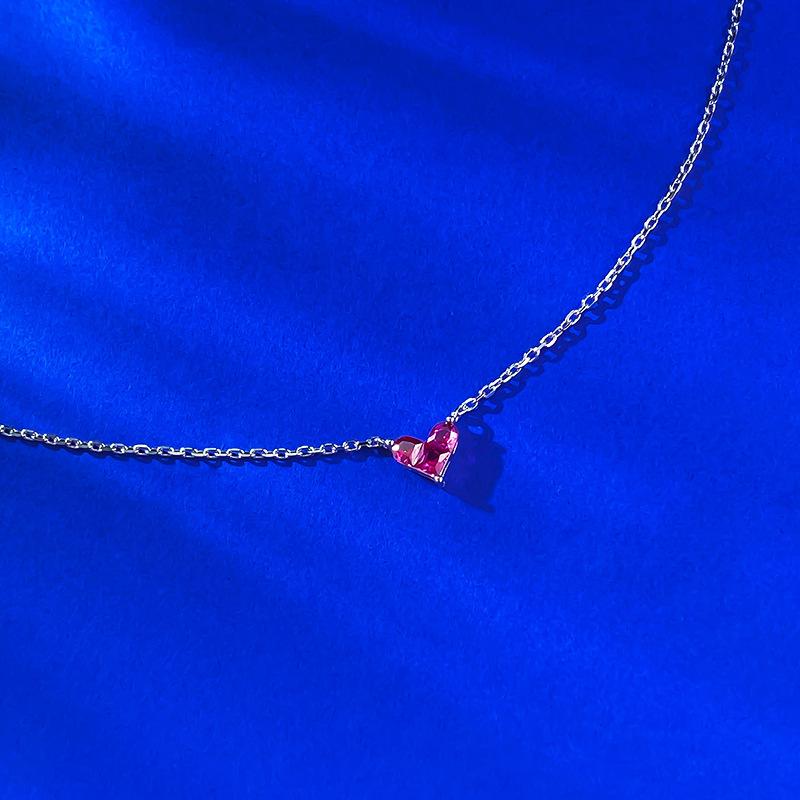 Jewelry Mini Peach Heart Necklace Clavicle Chain Temperament Light Luxury High Sense