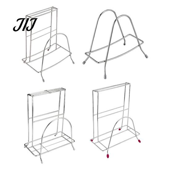 Kitchen Counter Organizer Stainless Steel Chopping Board Storage Rack And Knife Holder for Space Saving Tool Stand Countertop, Vertical Drain Cutting