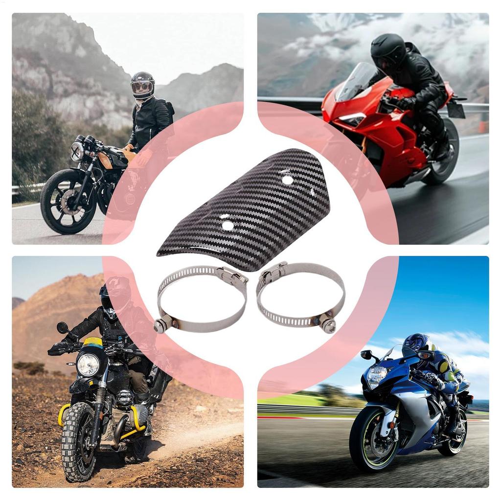 Motorrad Auspuff Hitzeschild Sicherheit Anti Heiß Abdeckung Auspuff Hitzeschutz Schalldämpfer Für Fahren Outdoor Schutz Pendler Sicherheit