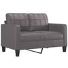 VidaXL 2-Seater Sofa Grey 120 Cm Faux Leather, Sofa, Upholstered Sofa, Living Room Seat, Loveseat, Living Room Sofa, Sofa 359114