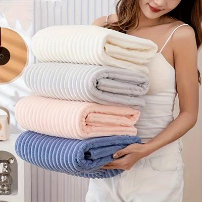 Ultra Soft and Highly Absorbent Knitted Coral Towel, Thickened Coral Velvet Textiles Bath Towel Bathroom Supplies