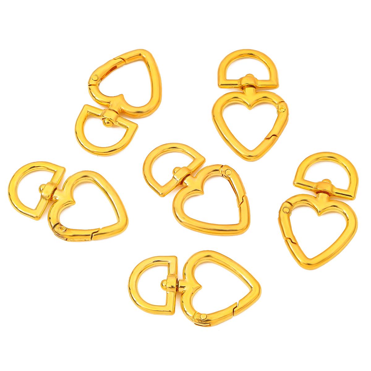 

2 шт./пакет, персиковое сердце, металлическая пружинная застежка, брелок для ключей, разъемы для DIY, аксессуары для изготовления ключей