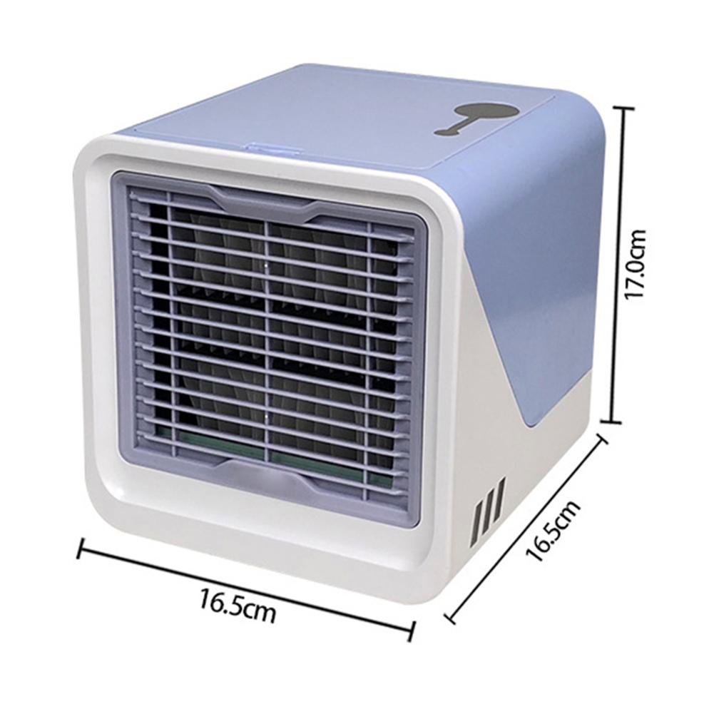 Portable Air Conditioner 500ml 3 Speeds Adjustable USB Mini Air Cooler Desk Cooling Fan for Office Bedroom Blue