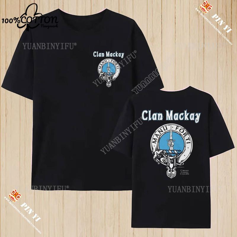 Harajuku Clan Fraser of Lovat Clansman’s Crest Badge Print Summer Trending Unisex T Shirt 100% Cotton O-neck Short-sleev