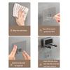 Aluminum Hair Dryer Holder Wall Mounted Self Adhesive No Drill Hairdryer Rack For Punch Free Bathroom Dryer Storage Organizer