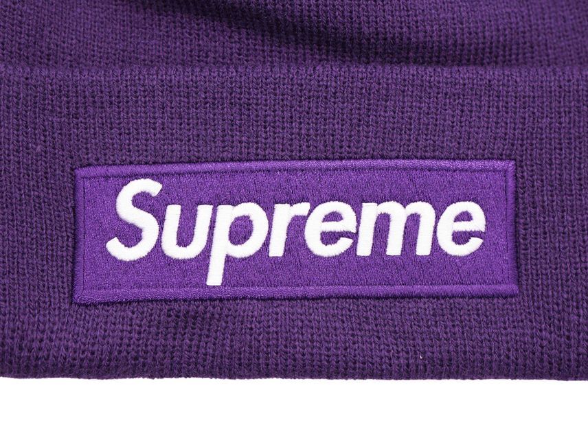 Supreme New Era Box Logo Beanie Dark Purple (23FW)