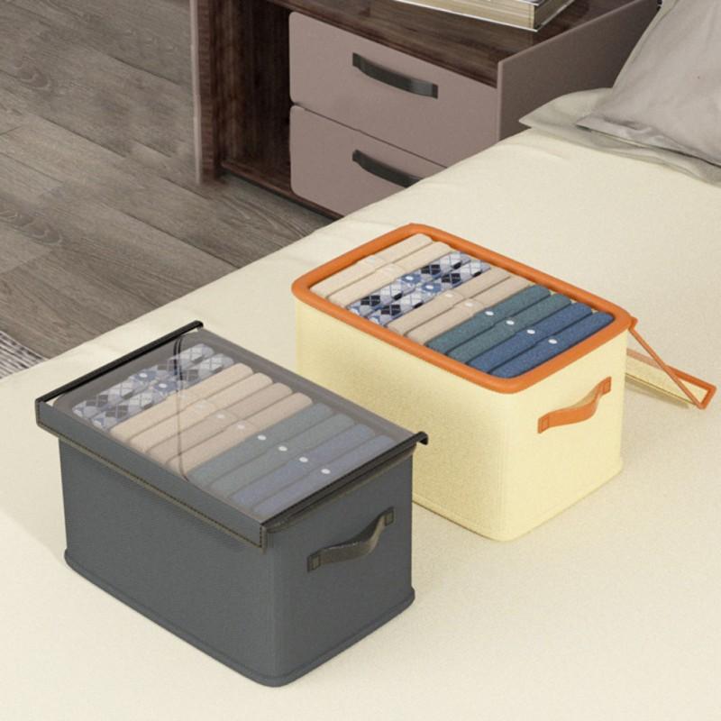 Foldable Nonwoven Fabric Storage Box Large Capacity Closets Dustproof and Moisture-proof Storage Box