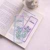 1Pcs Floral Embroidery Rectangular Bookmarks Creative Transparent Organza Bookmarks Office School Supplies Cute Student Gift