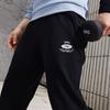 Li-Ning Solid Color Mid Waist Fleece Knit Sports Pants Men Bottoms Black AKLT793-3