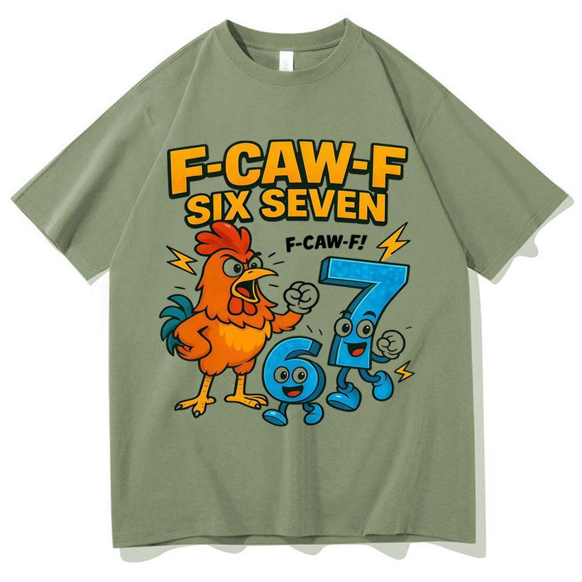 

Funny Fcawf Meme Six Seven Graphics Print Mens Womens Oversized Short Sleeve TShirt Fashion TShirts Round Neck Aesthetic Tee 4XL