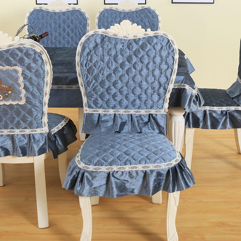 European Lace Chair Cover Geometric Pattern Soft Snug-Fit Decorative Seat Cover Luxury Dustproof Living Room Chair Protector