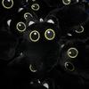 1PCS SCute Big-eyed Black Cat Squeaking Interactive Cat Toy