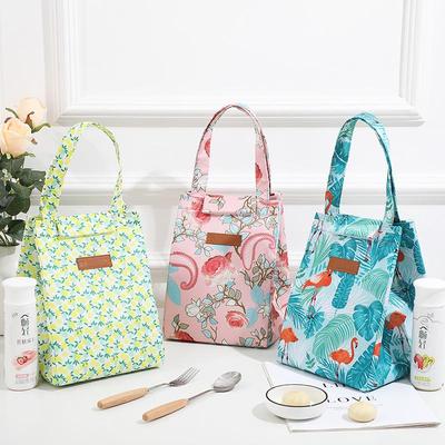 Fashionable Insulated Bento Lunch Tote Bag with Thickened Aluminum Foil