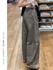 Women's 2025 Military Green Multi-Pocket Wide-Leg Cargo Pants