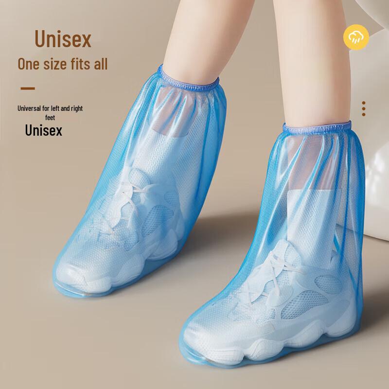 Unisex Thickened High-Top Disposable Rain Shoe Covers