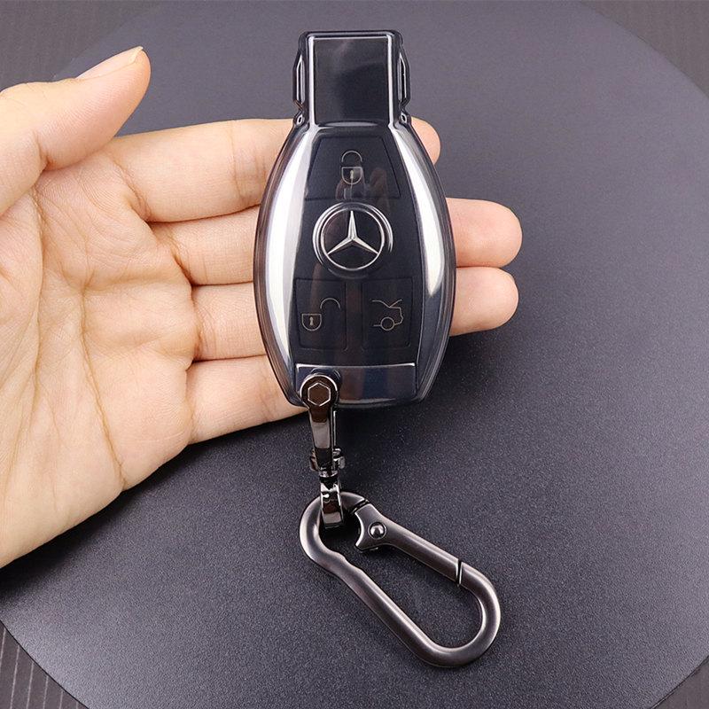 Transparent Full Coverage Key Case for Mercedes-Benz: GLC260, C200L, GLA, GLE320, GLS400, CLA